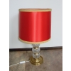 Szklana lampa stołowa retro z abażurem